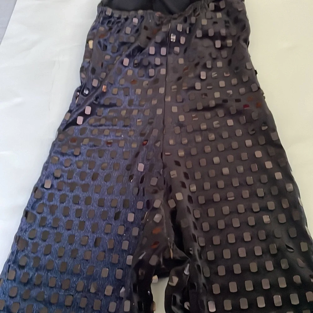 Dance costume black sequins custom Capri length youth Large